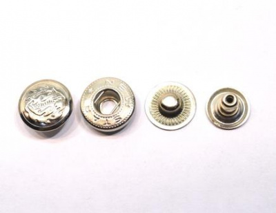 Кнопка 15 мм (никель) 20 шт