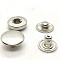 Кнопка 15мм Альфа сталь цв. никель 100шт