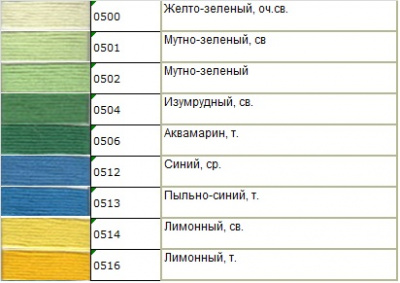 Мулине Гамма № 0500 — 0599